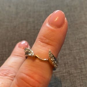 Real diamond wrap in 10k white gold